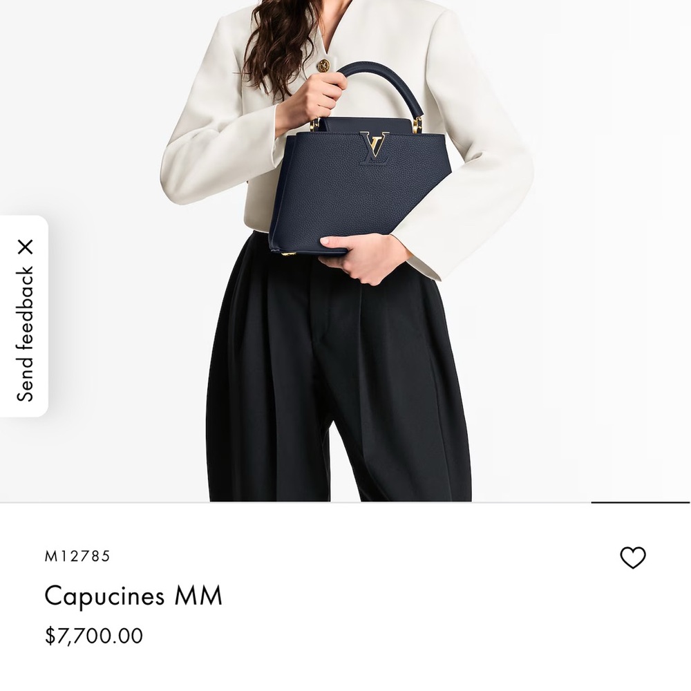 Limited Louis Vuitton Navy Capucines MM - Picture 15 of 16